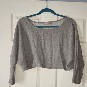 Philosophy Heather Gray Crop Top. Size Small